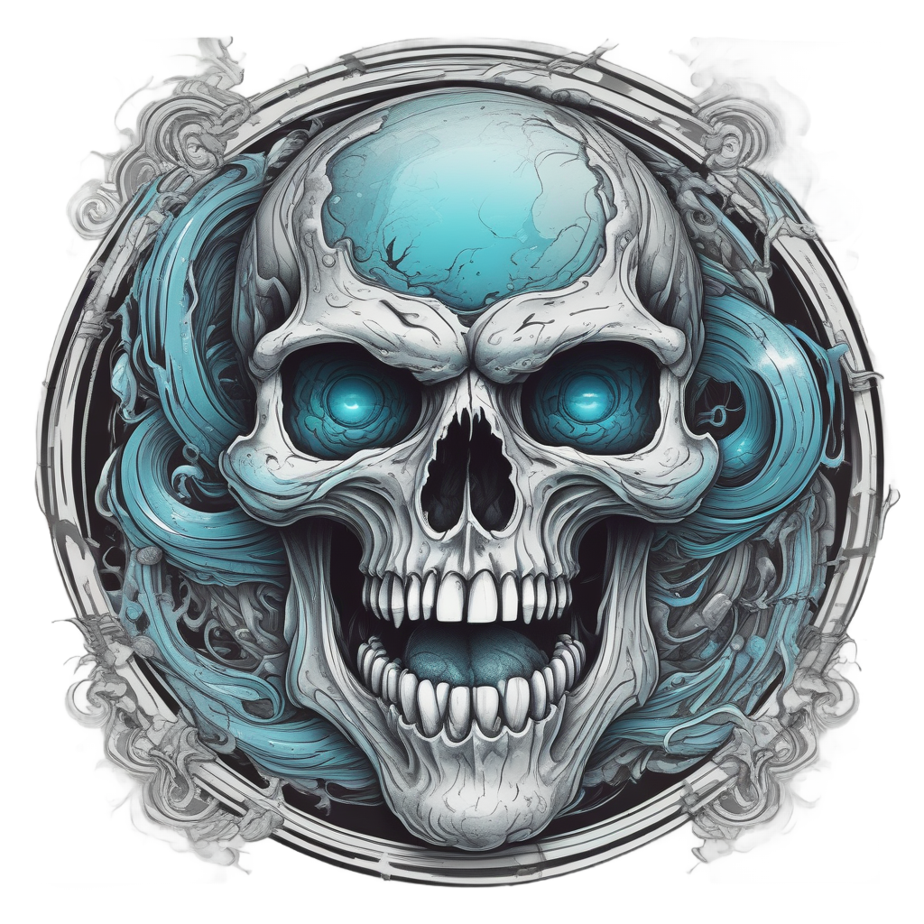 Cyclone Eye Skull — gamer stickers