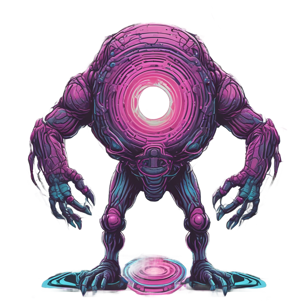 Cyclops Alien with Eyeball Mouth — b-movie stickers