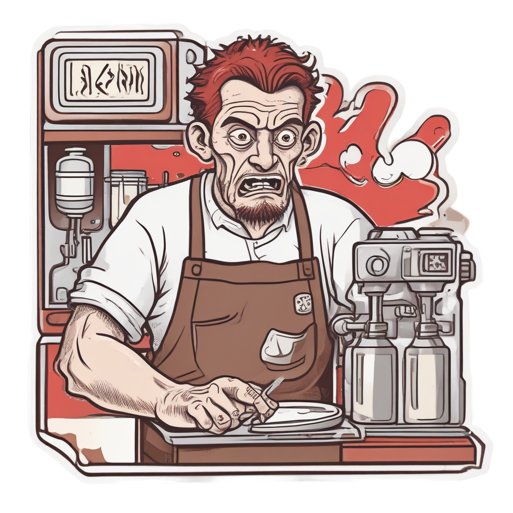 Cyclops Barista Rage — b-movie stickers
