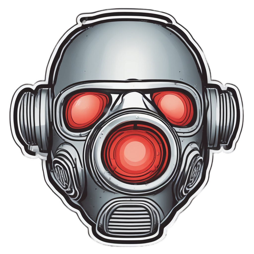 Cyclops Neon Gaze — gas mask stickers