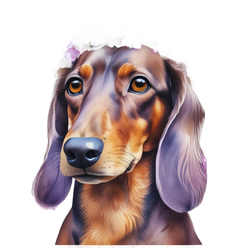 Dachshund in Flower Crown — dogs stickers