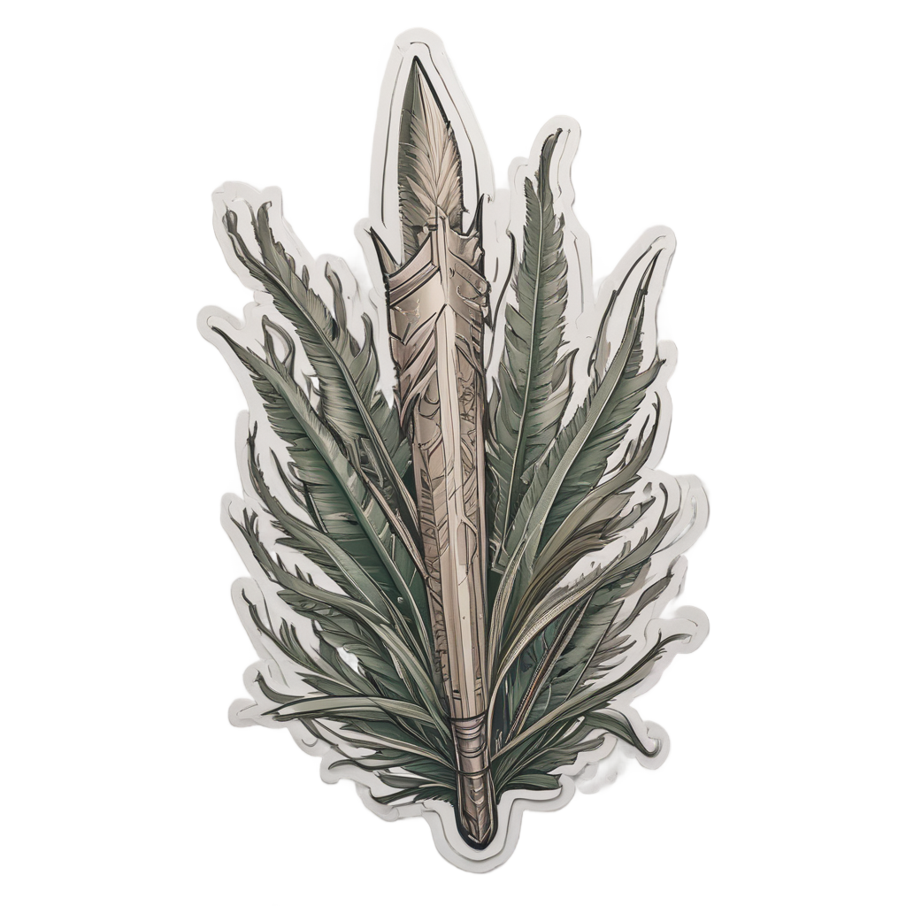 Dagger Pampas Stalk — boho nursery stickers