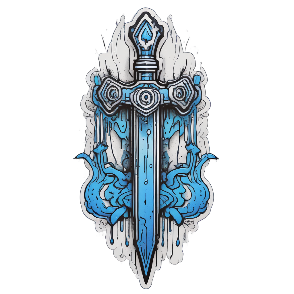 Dagger Pierced Core — radioactive stickers