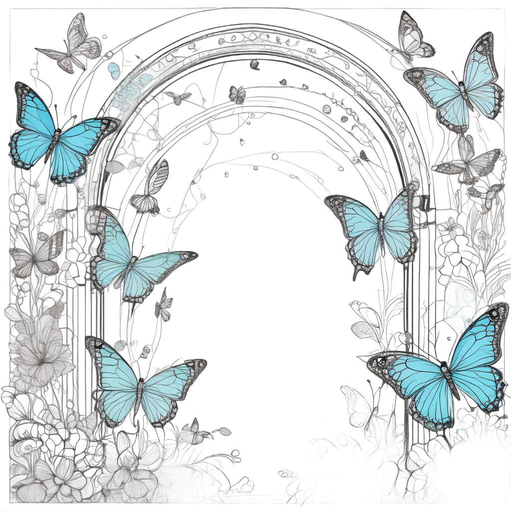 Dancing Butterflies Arch — nursery & baby stickers