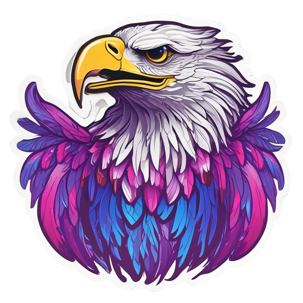 Dancing Eagle with Music — birds stickers