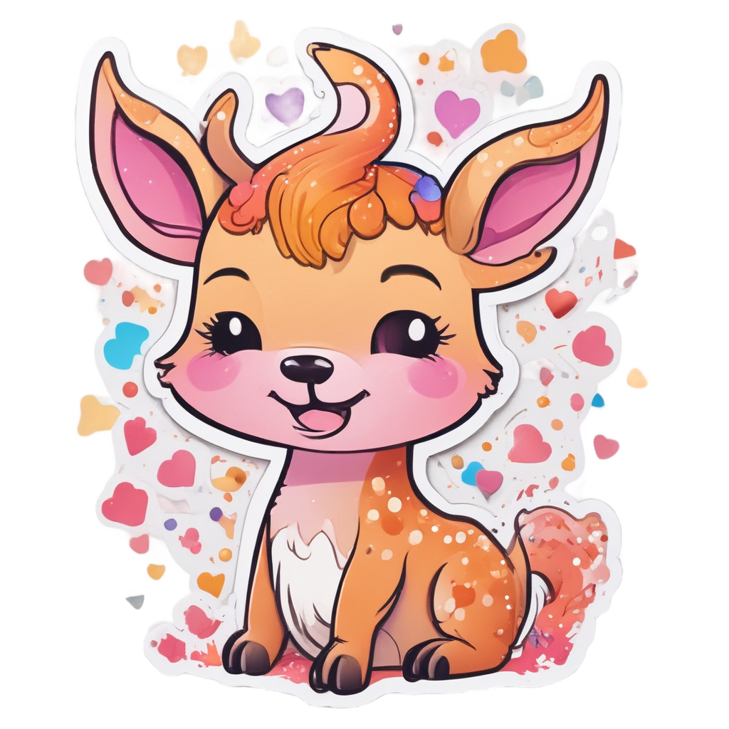 Dancing Fawn Confetti — woodland nursery stickers