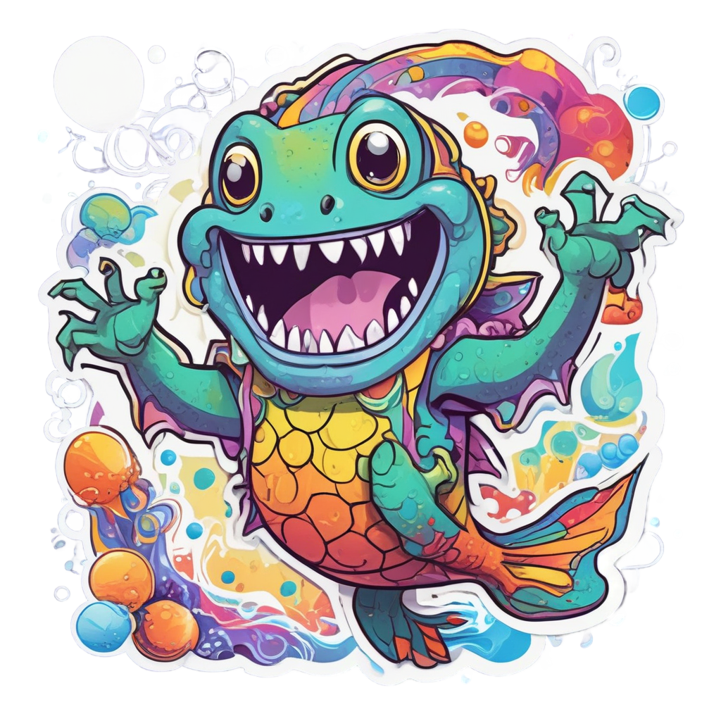 Dancing Lagoon Fun — b-movie stickers
