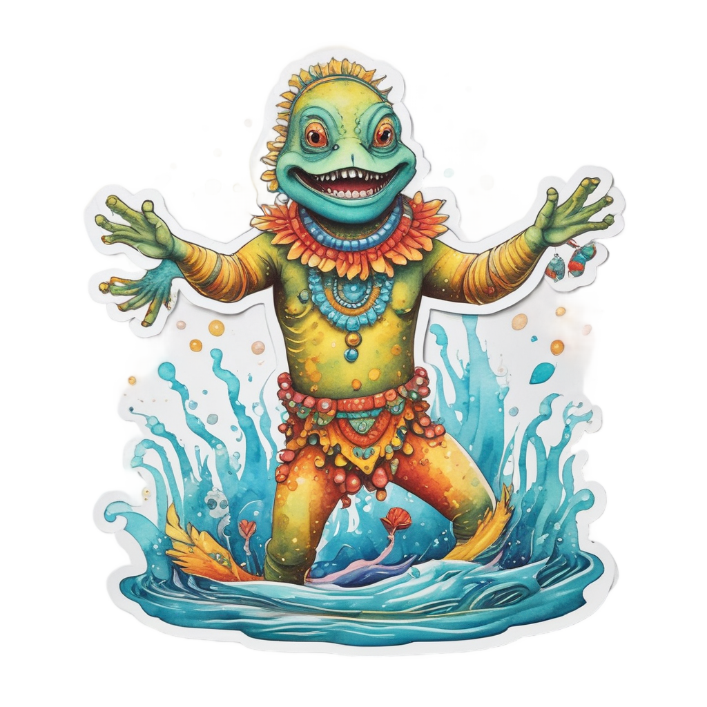 Dancing Lagoon Spirit — b-movie stickers