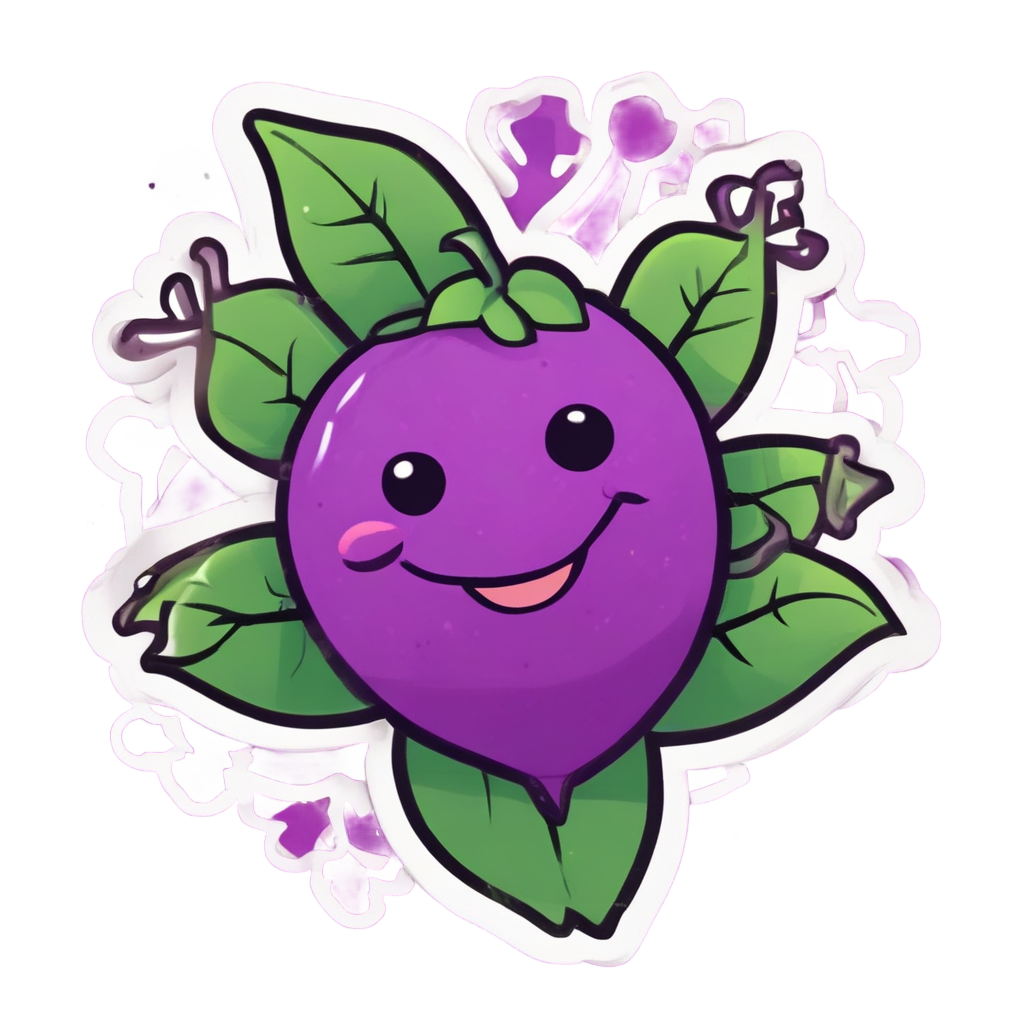 Dancing Nightshade Sprig — gothic botanical stickers