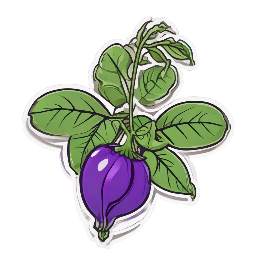 Dancing Nightshade Sprig — gothic botanical stickers
