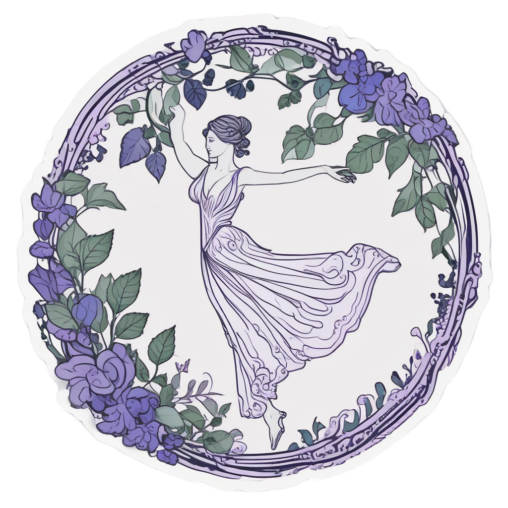 Dancing Nightshade Vine — gothic botanical stickers