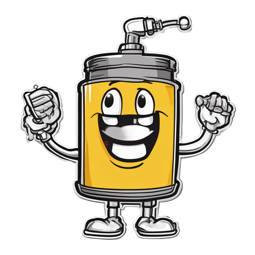 Dancing Oil Can — garage stickers