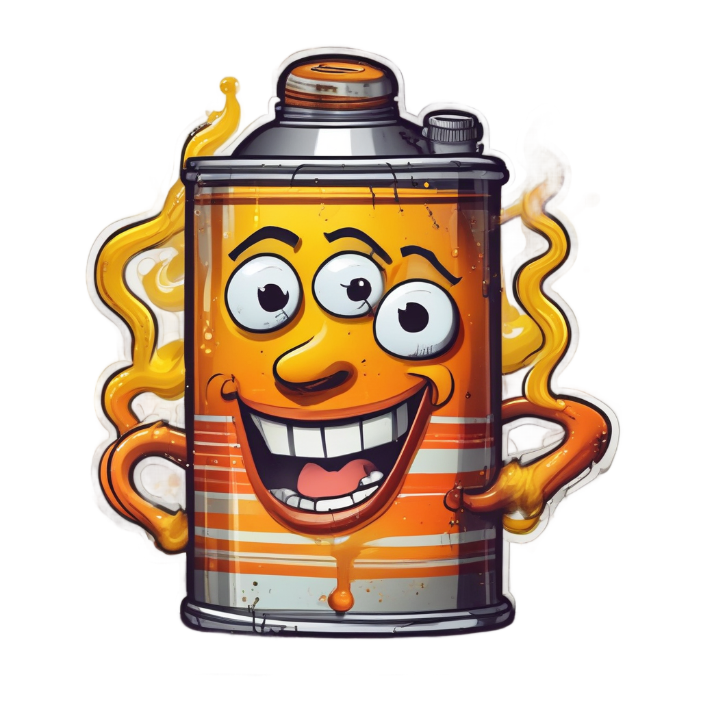 Dancing Oil Can — garage stickers