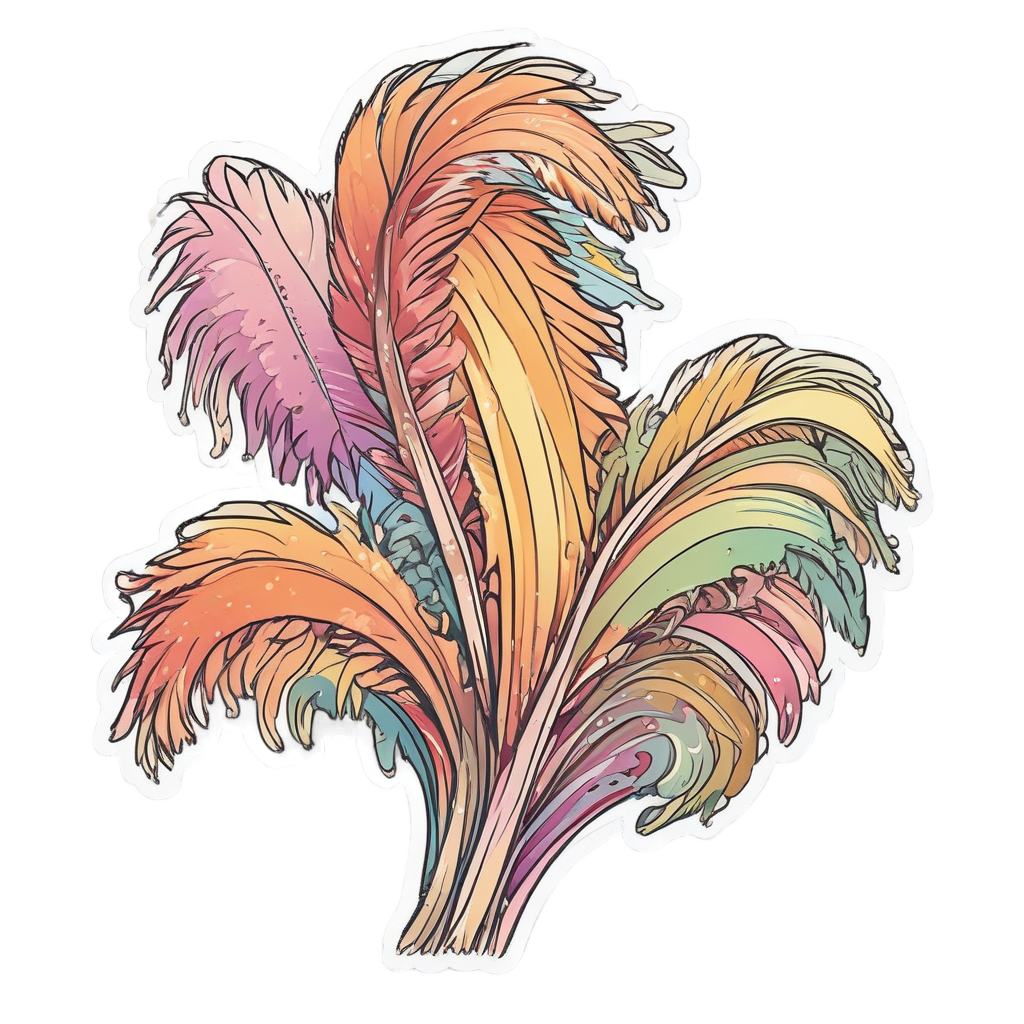 Dancing Pampas Breeze — boho nursery stickers