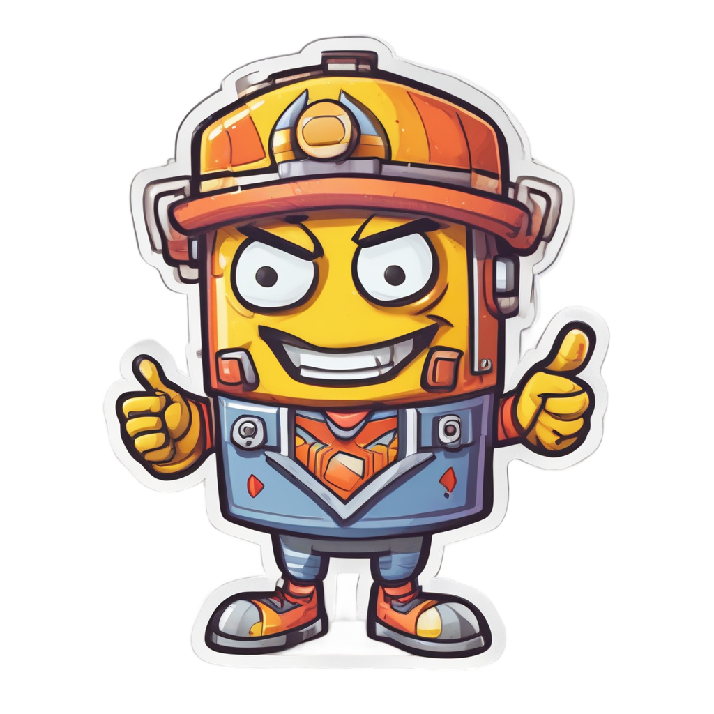 Dancing Piston with Hat — garage stickers