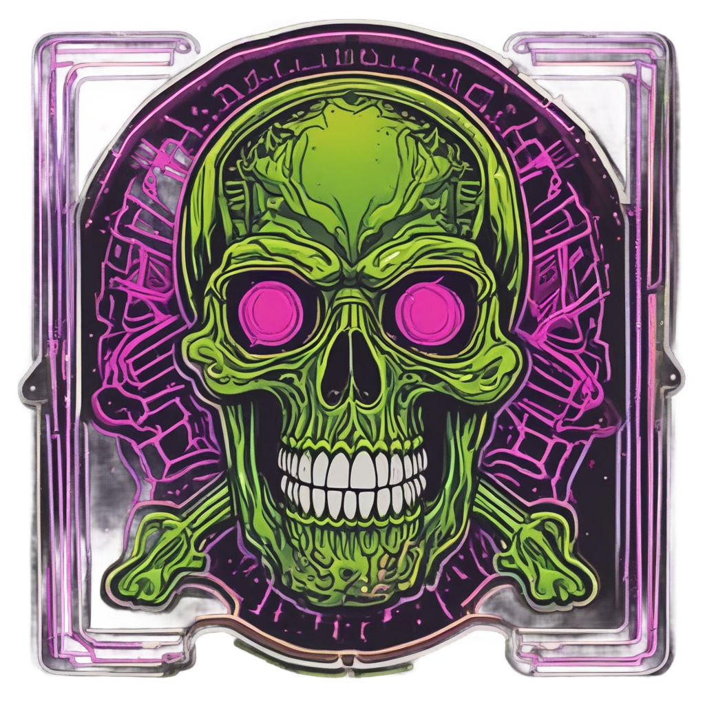 Dancing Radium Skull — radioactive stickers