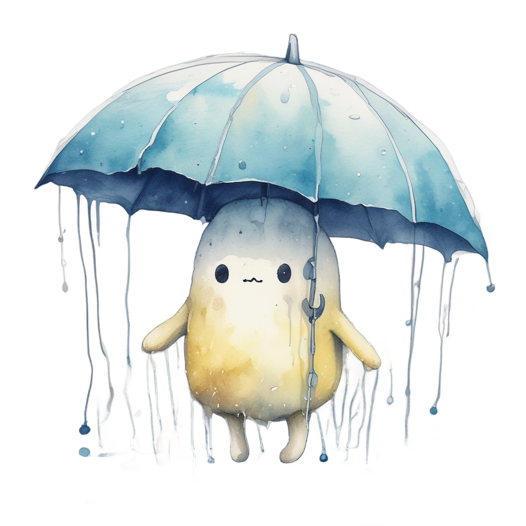 Dancing Rainy Day — pastel blobs stickers