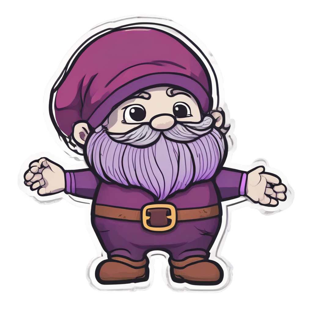 Dancing Rose Gnome — gothic botanical stickers