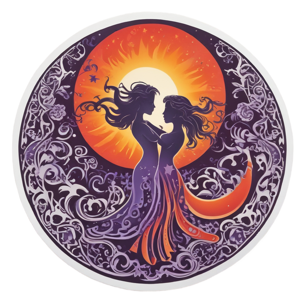 Dancing Shadows Duo — celestial nursery stickers