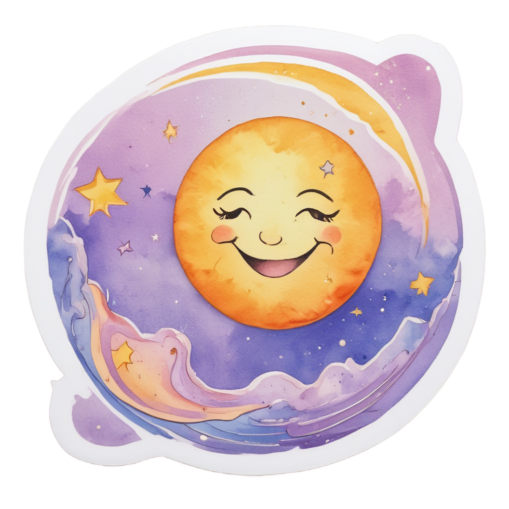 Dancing Solar Lunar Duo — celestial nursery stickers