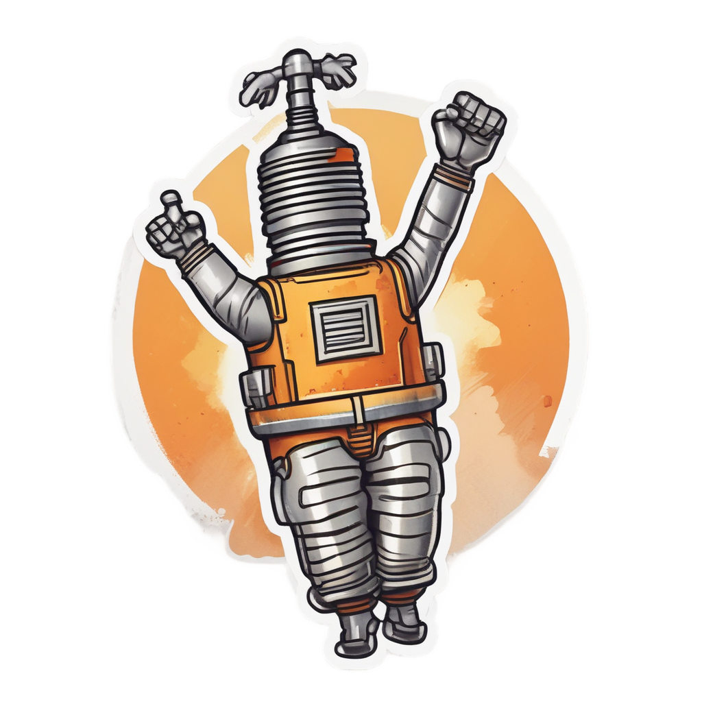 Dancing Spark Plug — garage stickers