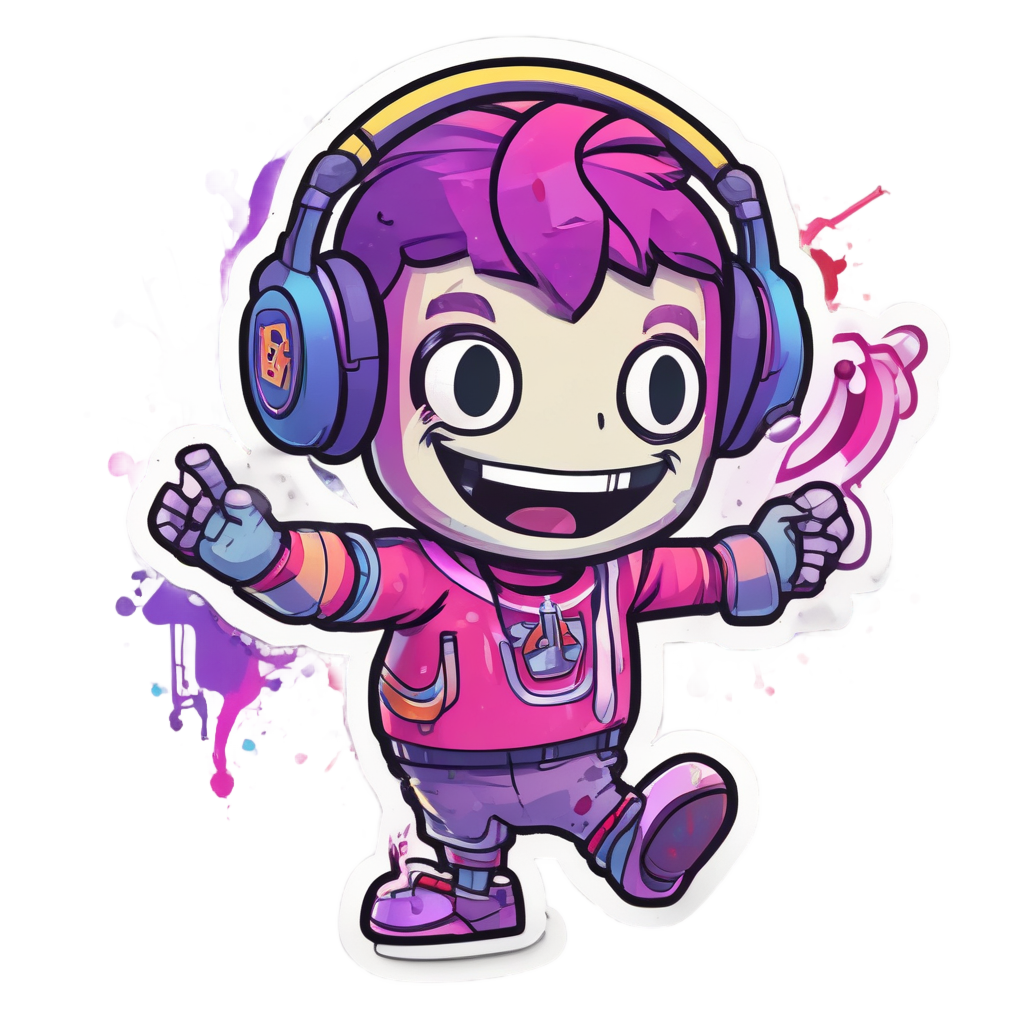 Dancing Spark with Music — garage stickers