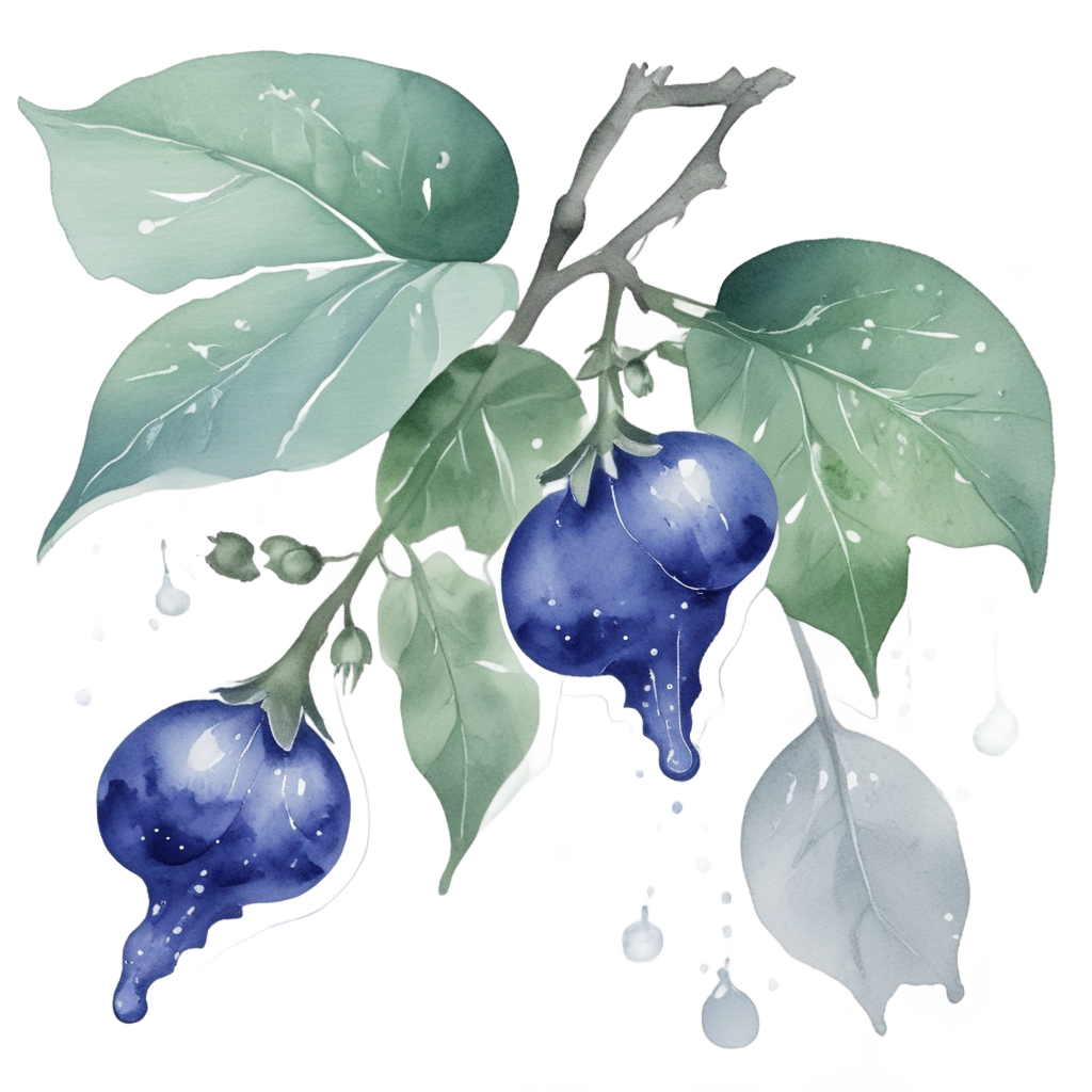Dancing Sprig in Rain — gothic botanical stickers