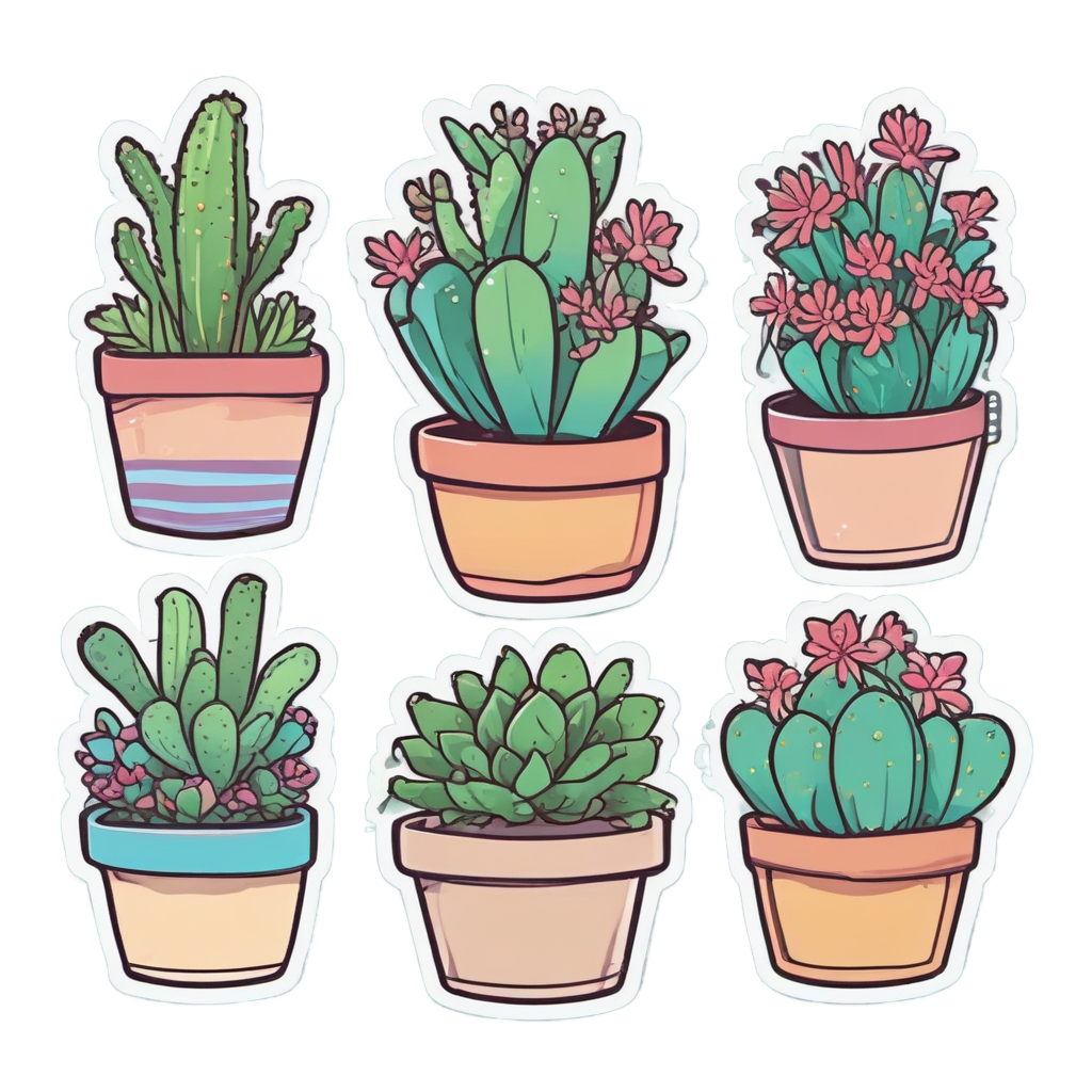 Dancing Succulent Trio — music stickers