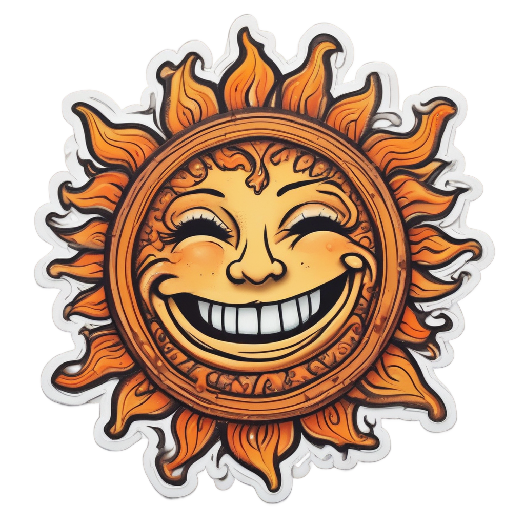 Dancing Sun Spirit — celestial nursery stickers