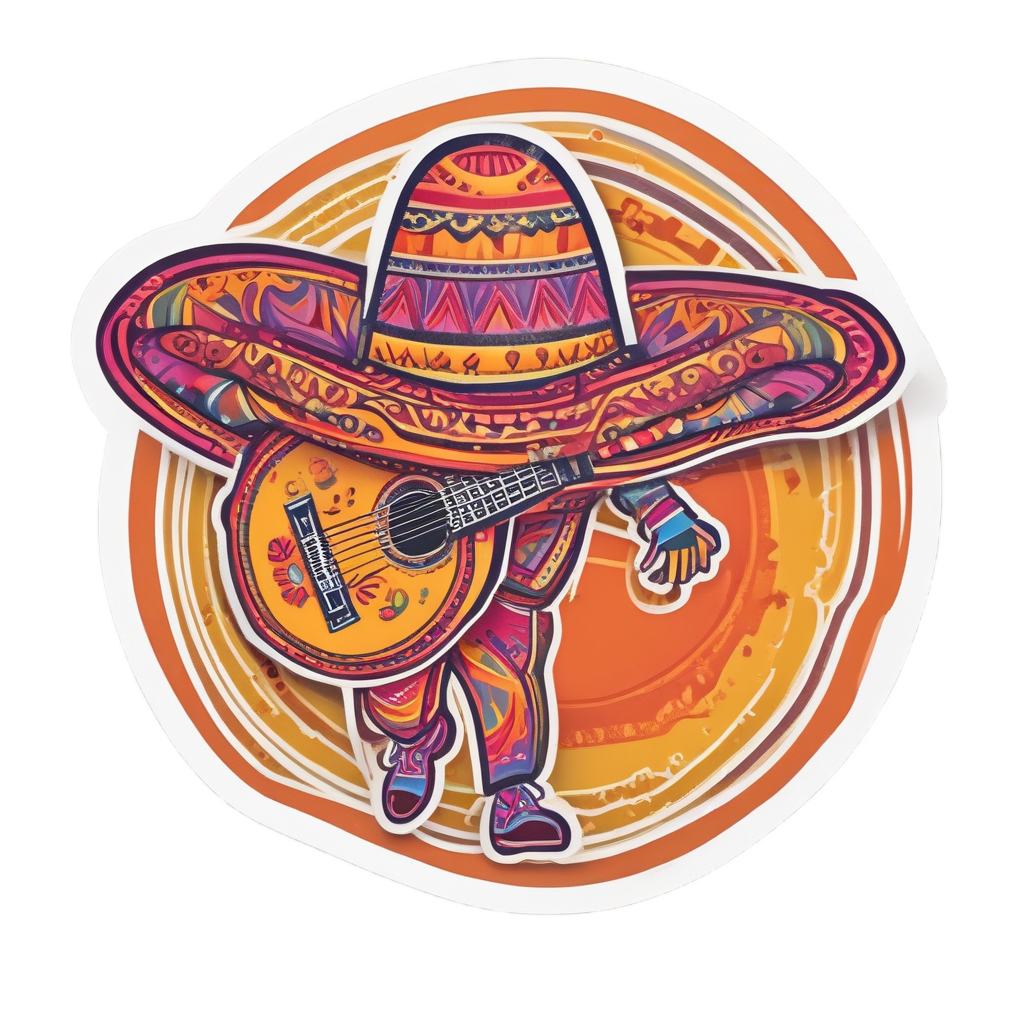 Dancing Sun with Maracas — celestial nursery stickers