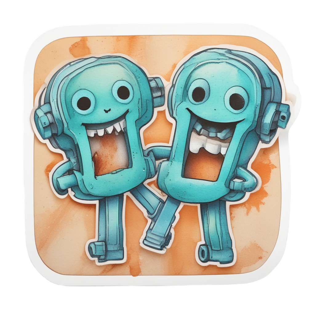 Dancing Wrench and Piston — garage stickers