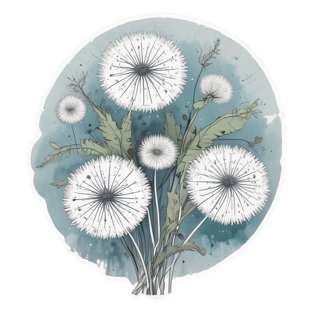 Dandelion Wish Spell — floral stickers