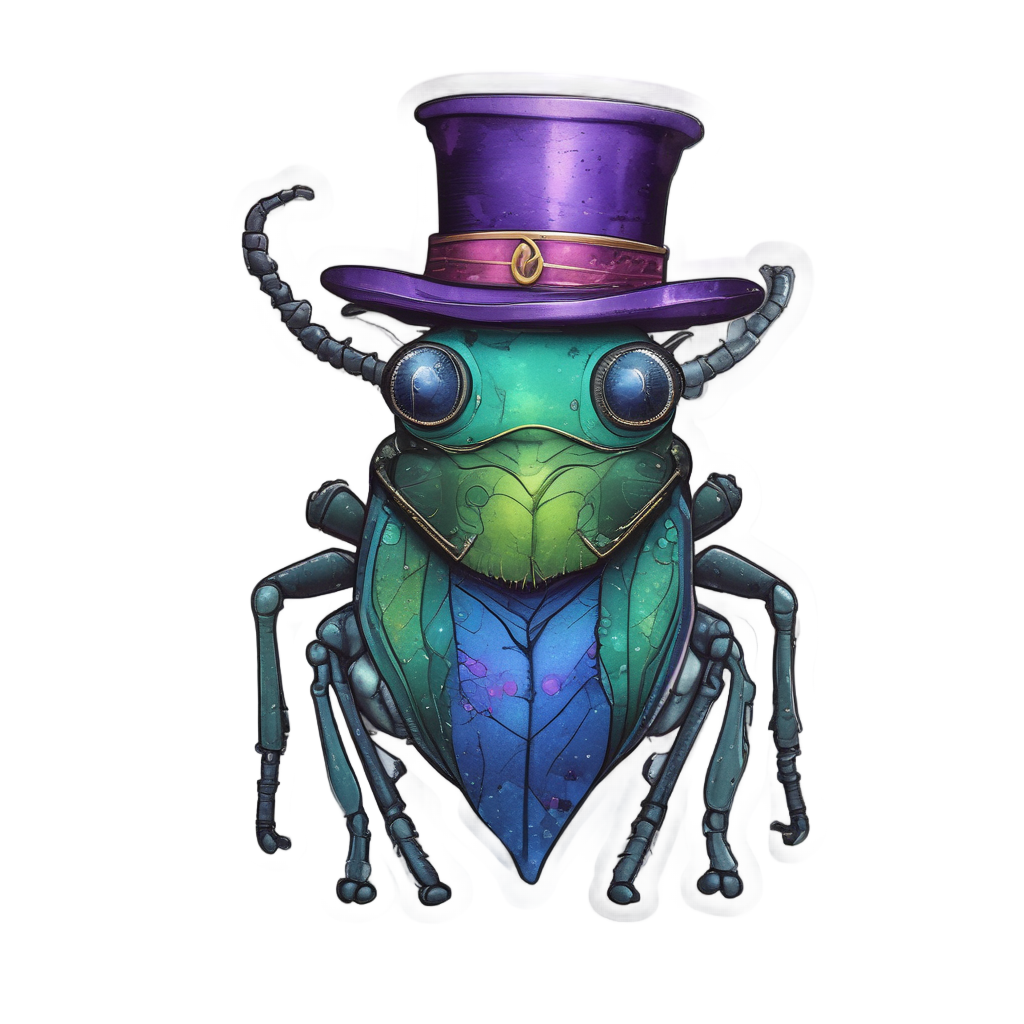 Dapper Beetle Dandy — insects stickers
