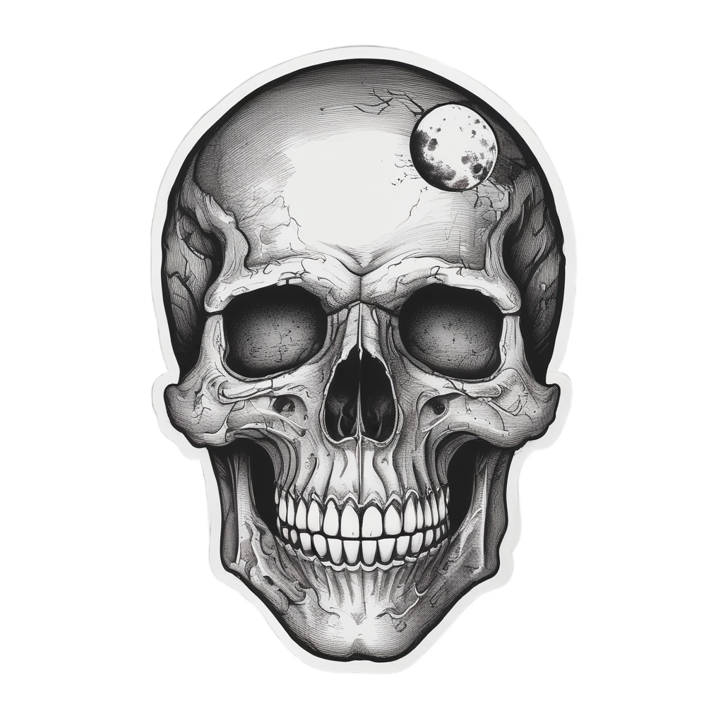 Dark Side of Moon — mystical skull stickers
