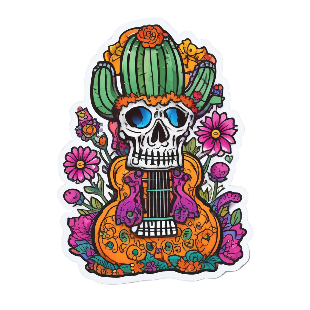 Day of Dead Cactus — boho nursery stickers