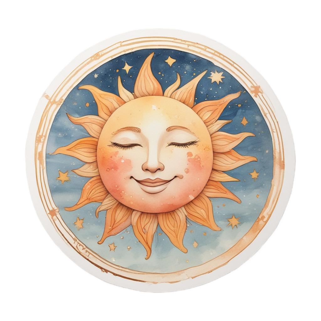 Daydreaming Sun Spiral — celestial nursery stickers