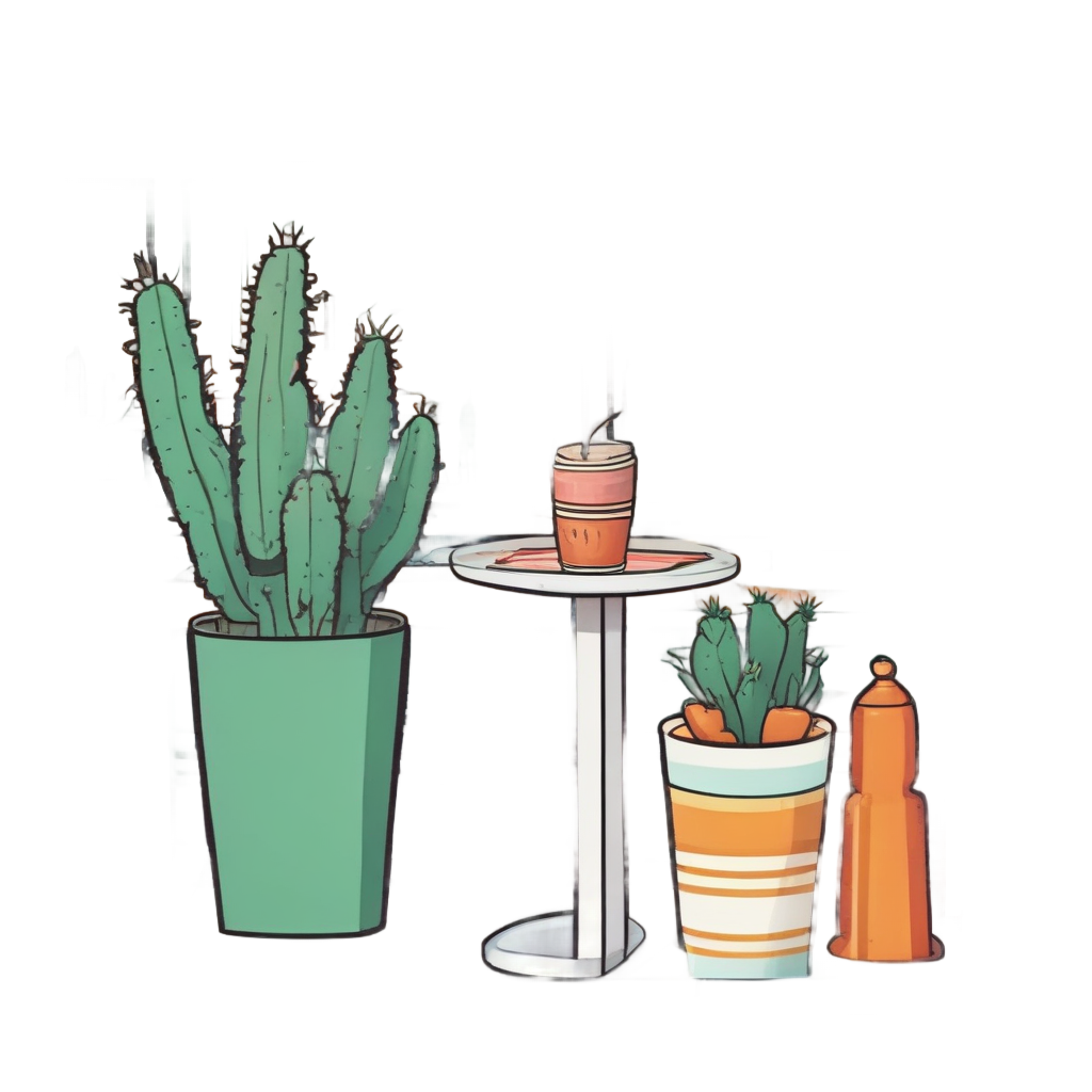 Desert Diner Cactus — boho nursery stickers