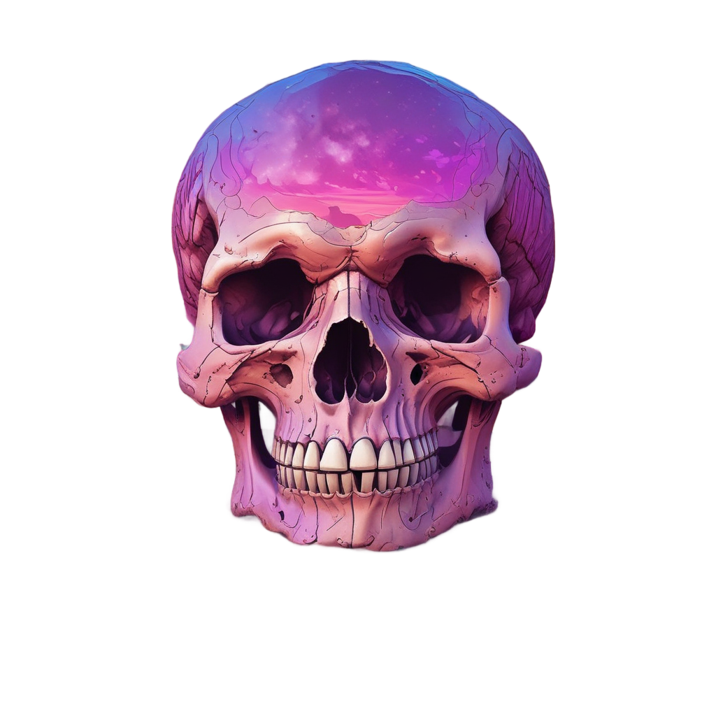 Desert Dusk Skull — boho skull stickers