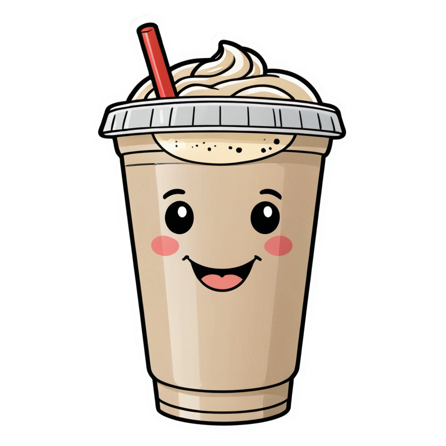Boba Tea (lineart) — dessert stickers