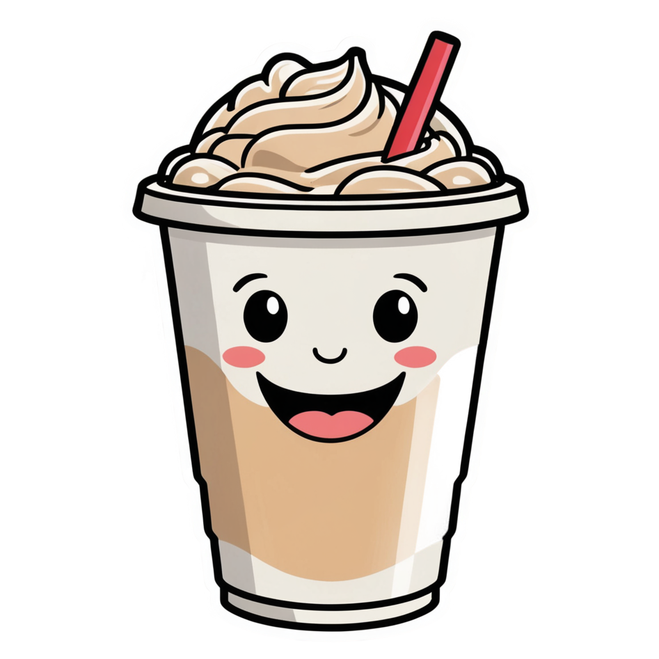 Boba Tea (papercut) — dessert stickers