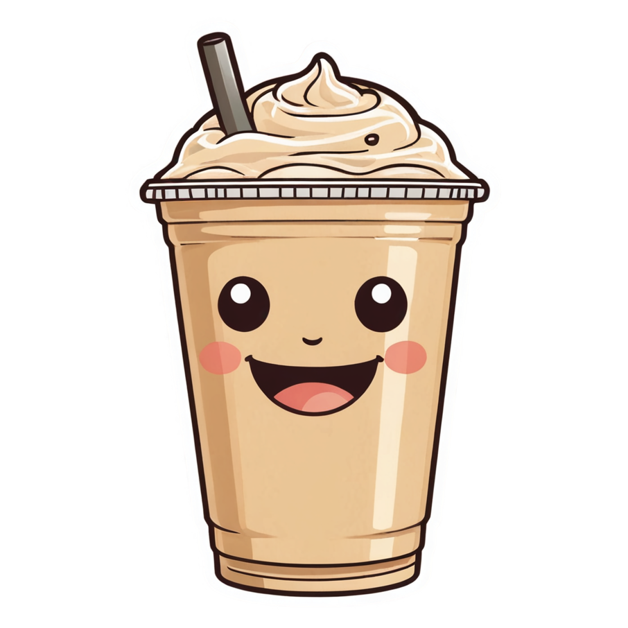 Boba Tea (retro) — dessert stickers