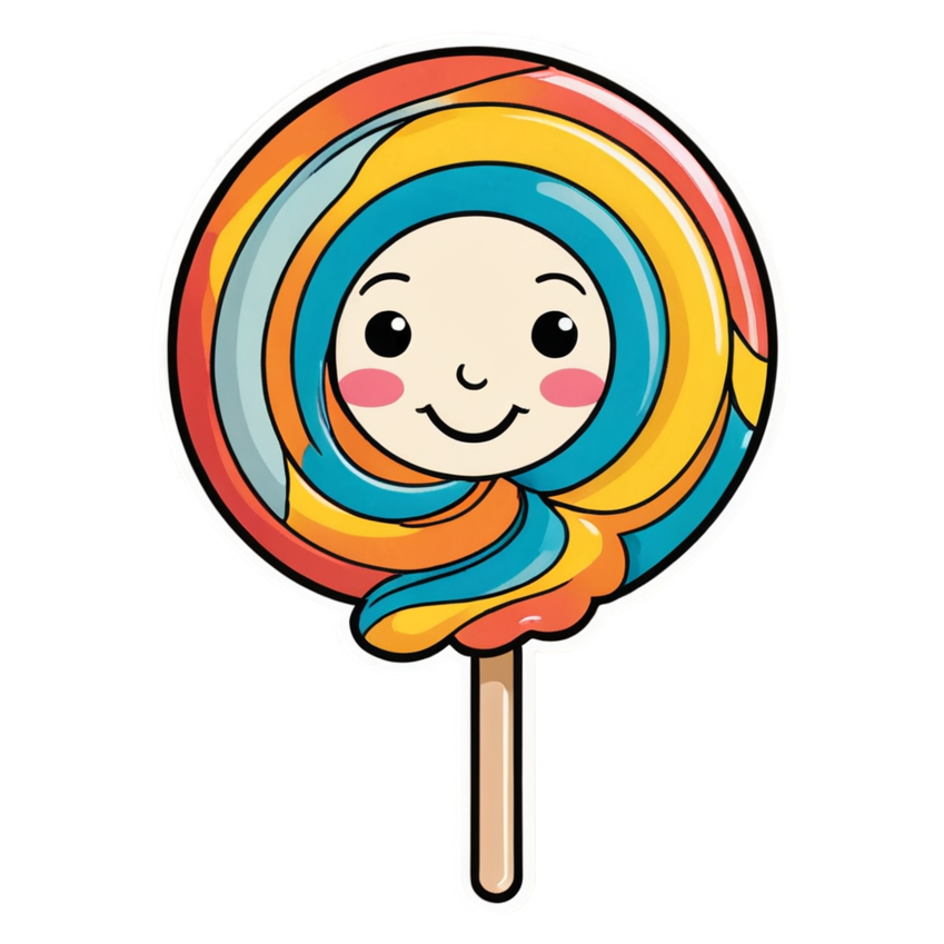 Candy Swirl (retro) — dessert stickers