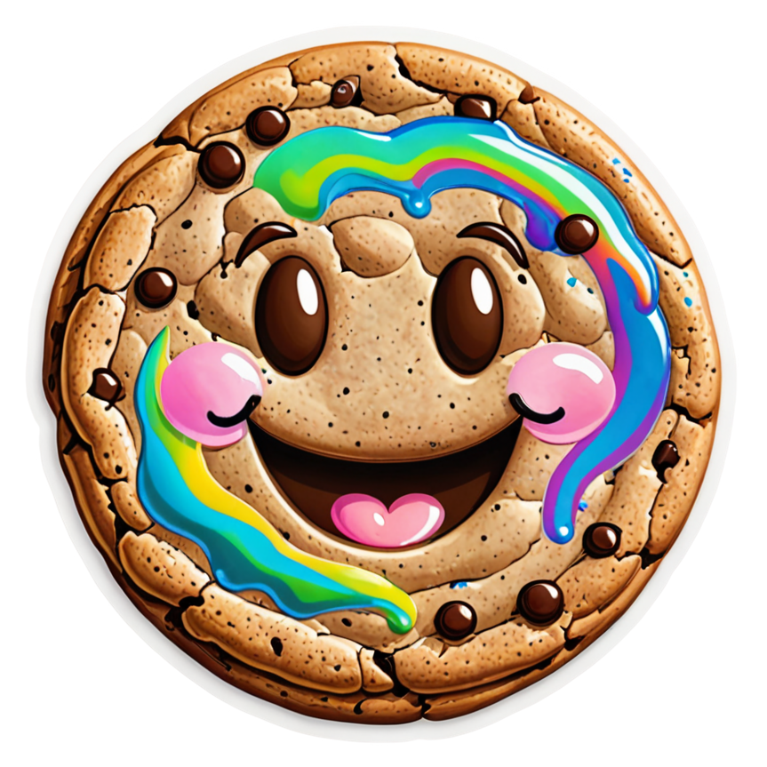 Choco Cookie (holographic) — dessert stickers