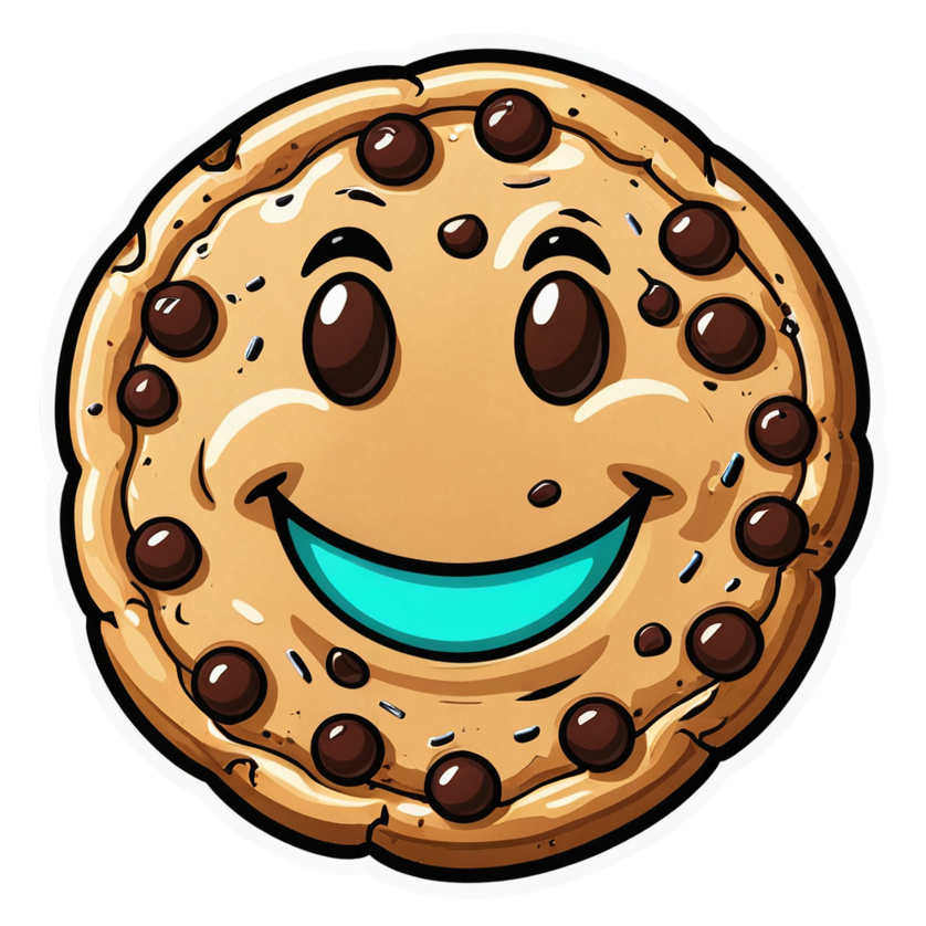 Choco Cookie (neon) — dessert stickers
