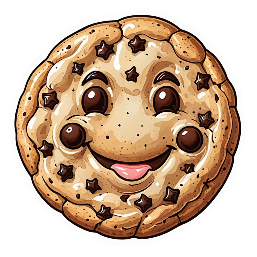 Choco Cookie (watercolor) — dessert stickers