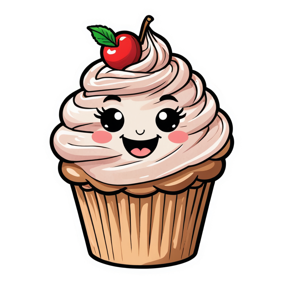 Cupcake Cutie (kawaii) — kawaii stickers