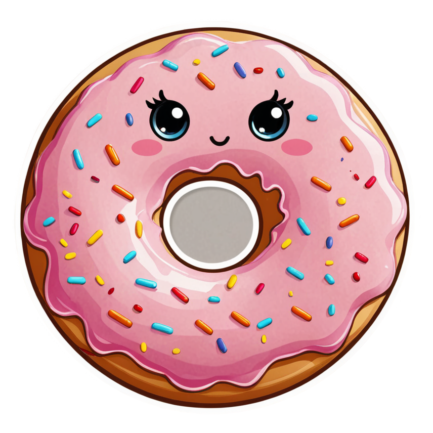 Sprinkle Donut (kawaii) — kawaii stickers
