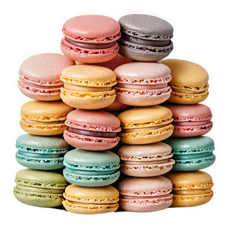 Macaron Stack (retro) — dessert stickers