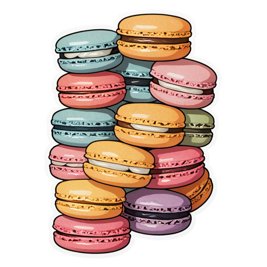Macaron Stack (tattoo) — dessert stickers