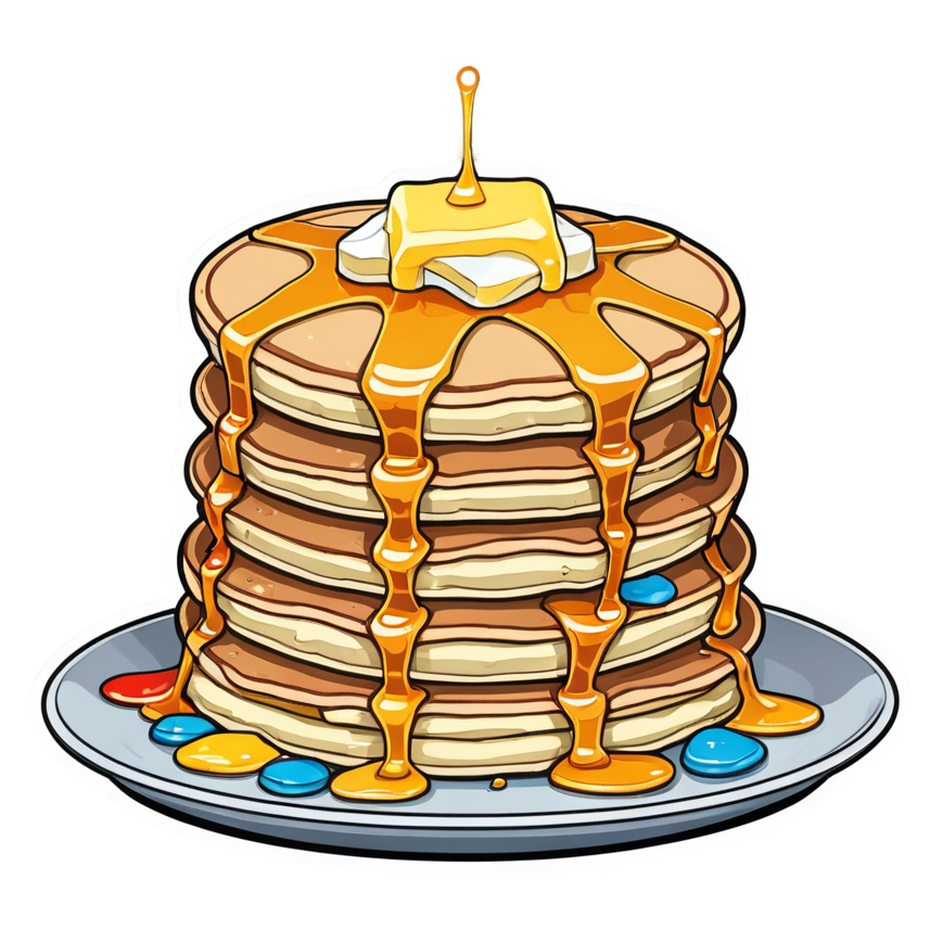 Pancake Stack (holographic) — dessert stickers
